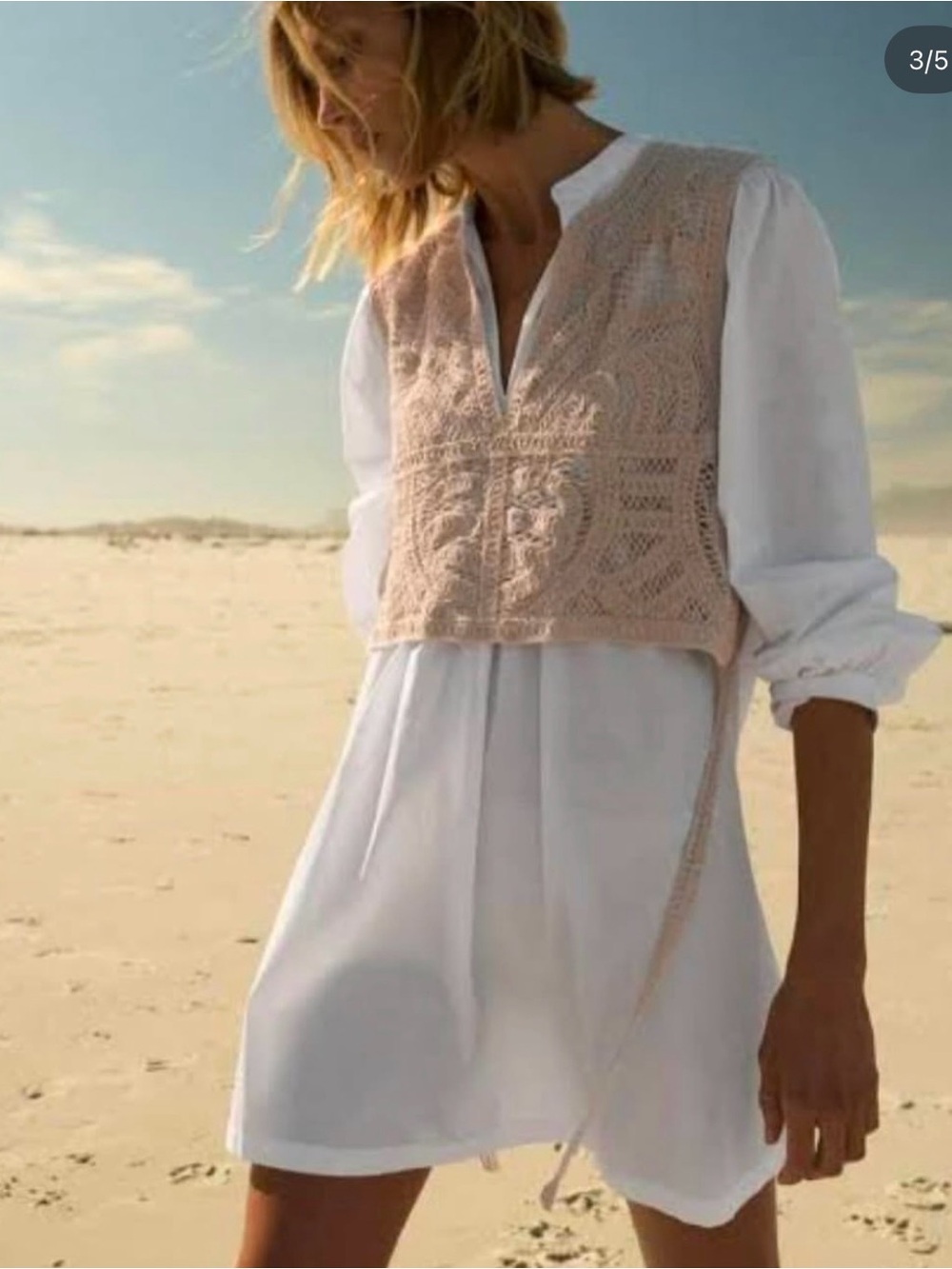 Zara Dress with Crochet Vest - Picture 5 of 7